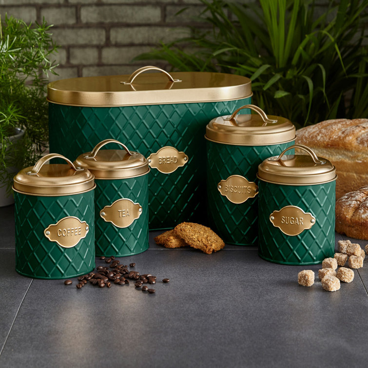 Rosdorf Park Stainless Steal Canister Set of 5 Wayfair